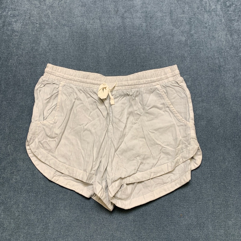 Billabong Shorts Womens Medium Light Gray Casual Summer Beach Wear Elastic Waist